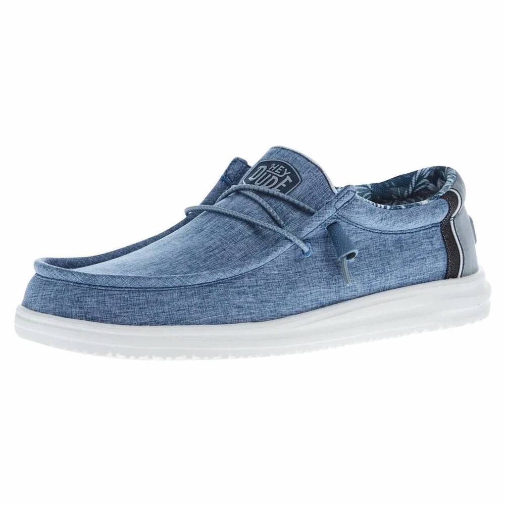NEW HEY DUDE men's wally h2o loafers in blue overcast